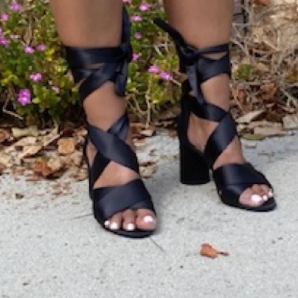 Strappy Satin Sandal - Picture 8 of 8